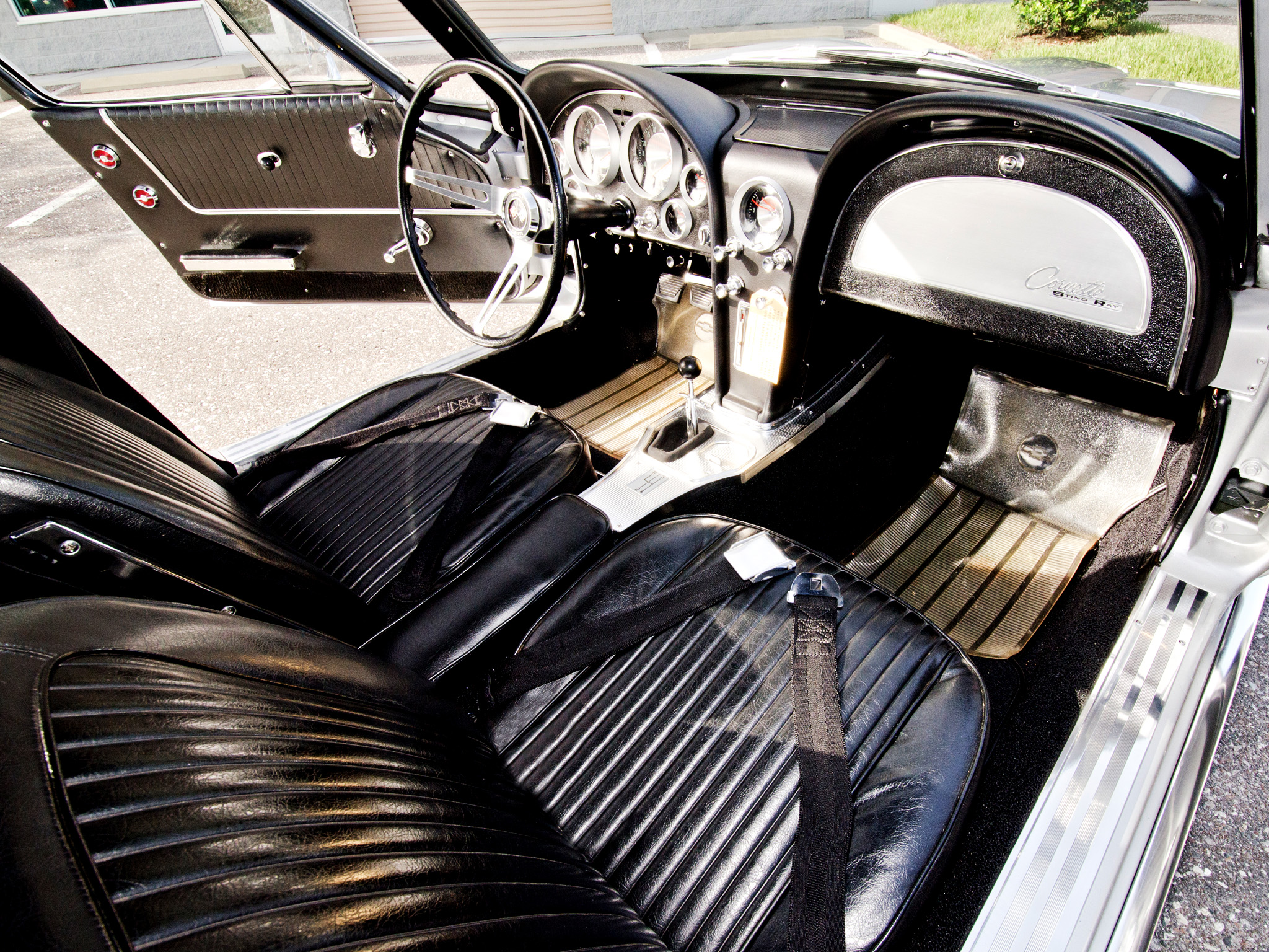 1963, Chevrolet, Corvette, Sting, Ray, L84, 327, Fuel, Injection, C 2, Supercar, Muscle, Classic, Interior Wallpaper