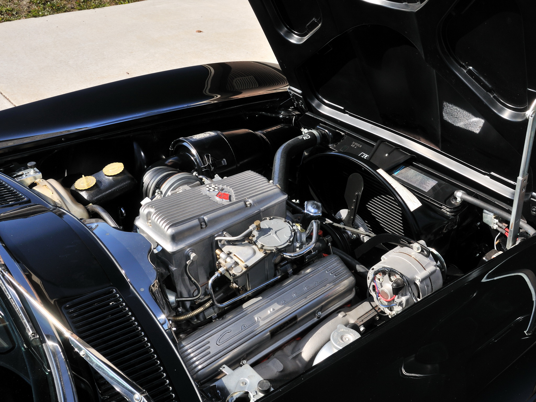 1965, Chevrolet, Corvette, Sting, Ray, L84, 327, Fuel, Injection, C 2, Supercar, Muscle, Classic, Engine Wallpaper