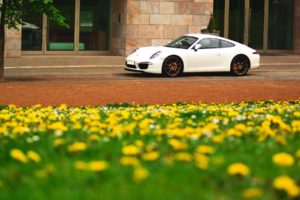 white, Flowers, Porsche, Cars, Porsche, 911