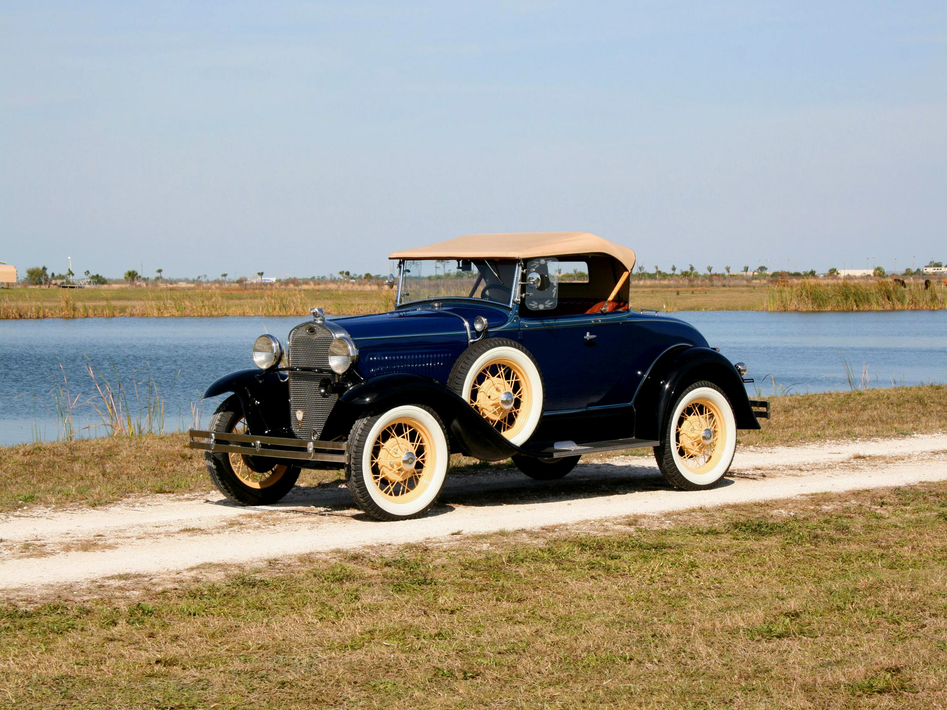 1930, Ford, Model a, Roadster, 40di, Retro, Gy Wallpaper