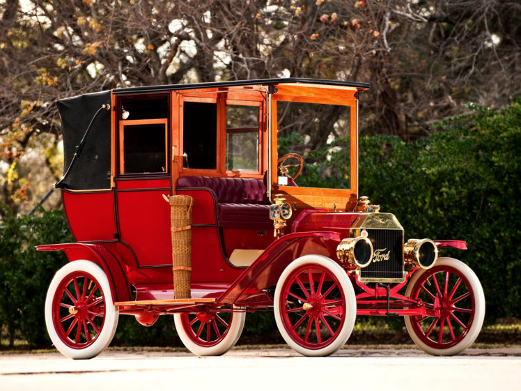 1909, Ford, Model t, Towncar, Retro HD Wallpaper Desktop Background