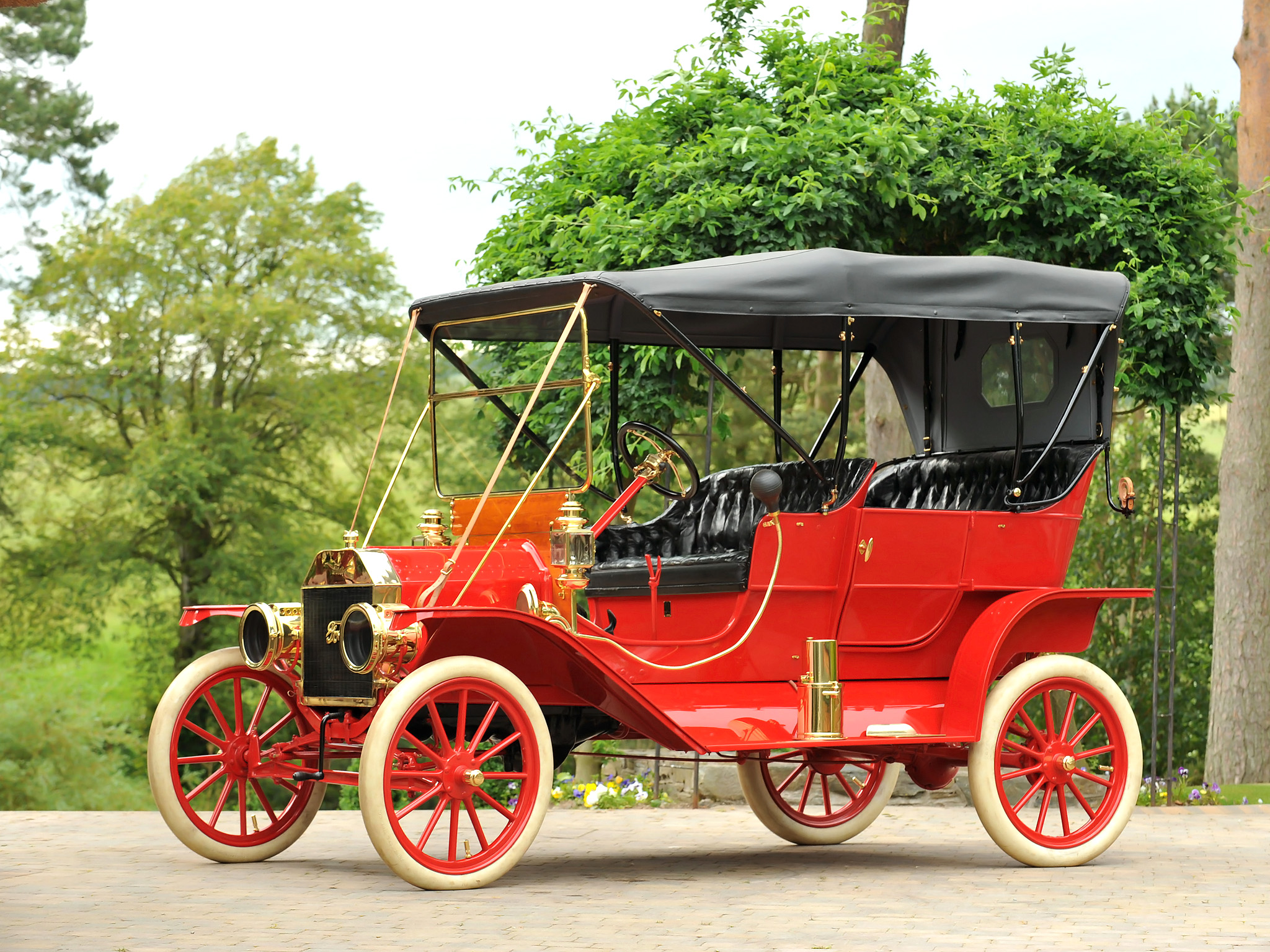 1910, Ford, Model t, Tourer, Retro Wallpaper