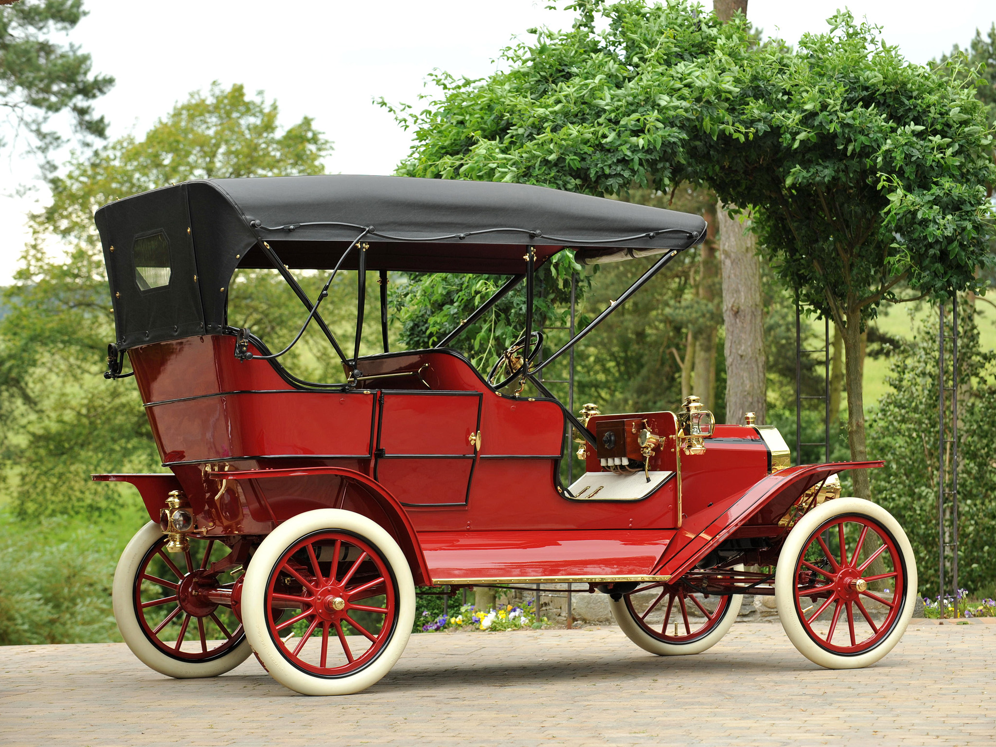 1910, Ford, Model t, Tourer, Retro Wallpaper