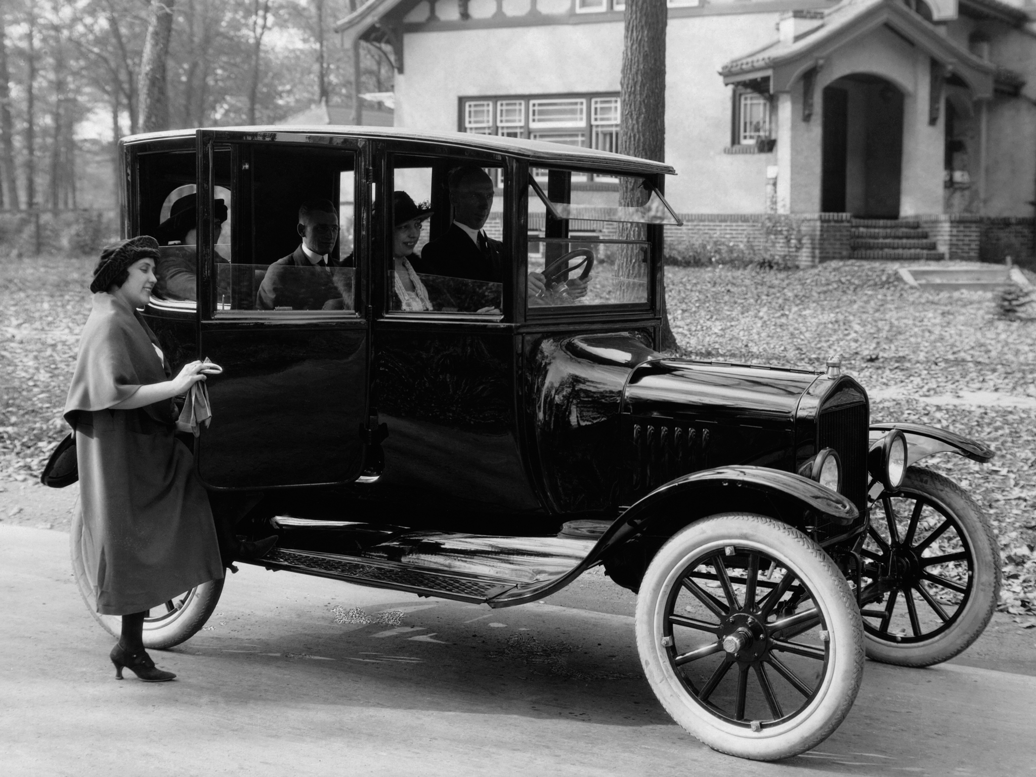 1915, Ford, Model t, Center, Door, Sedan, Retro Wallpaper