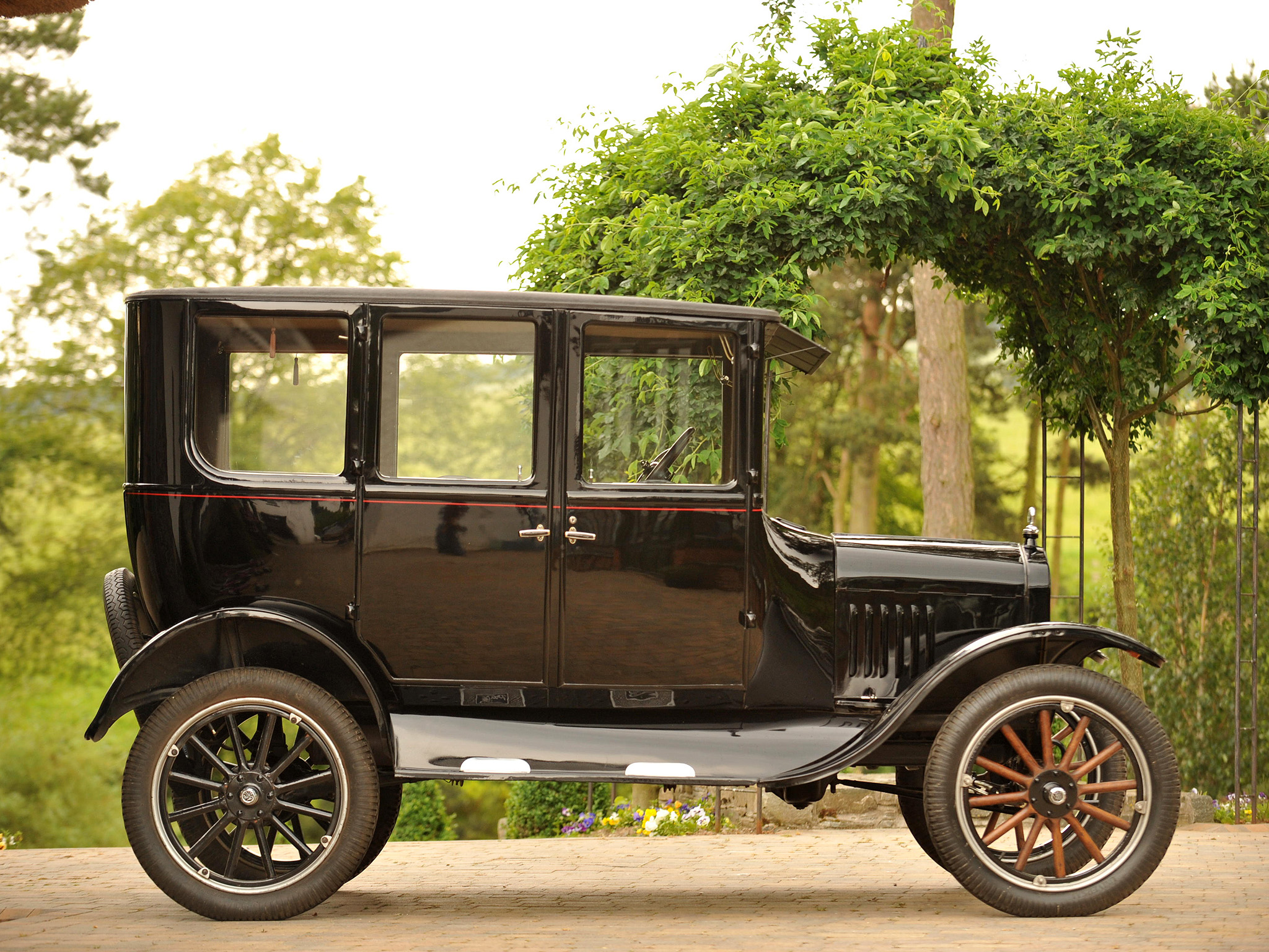 1923, Ford, Model t, Fordor, Sedan, Retro Wallpaper