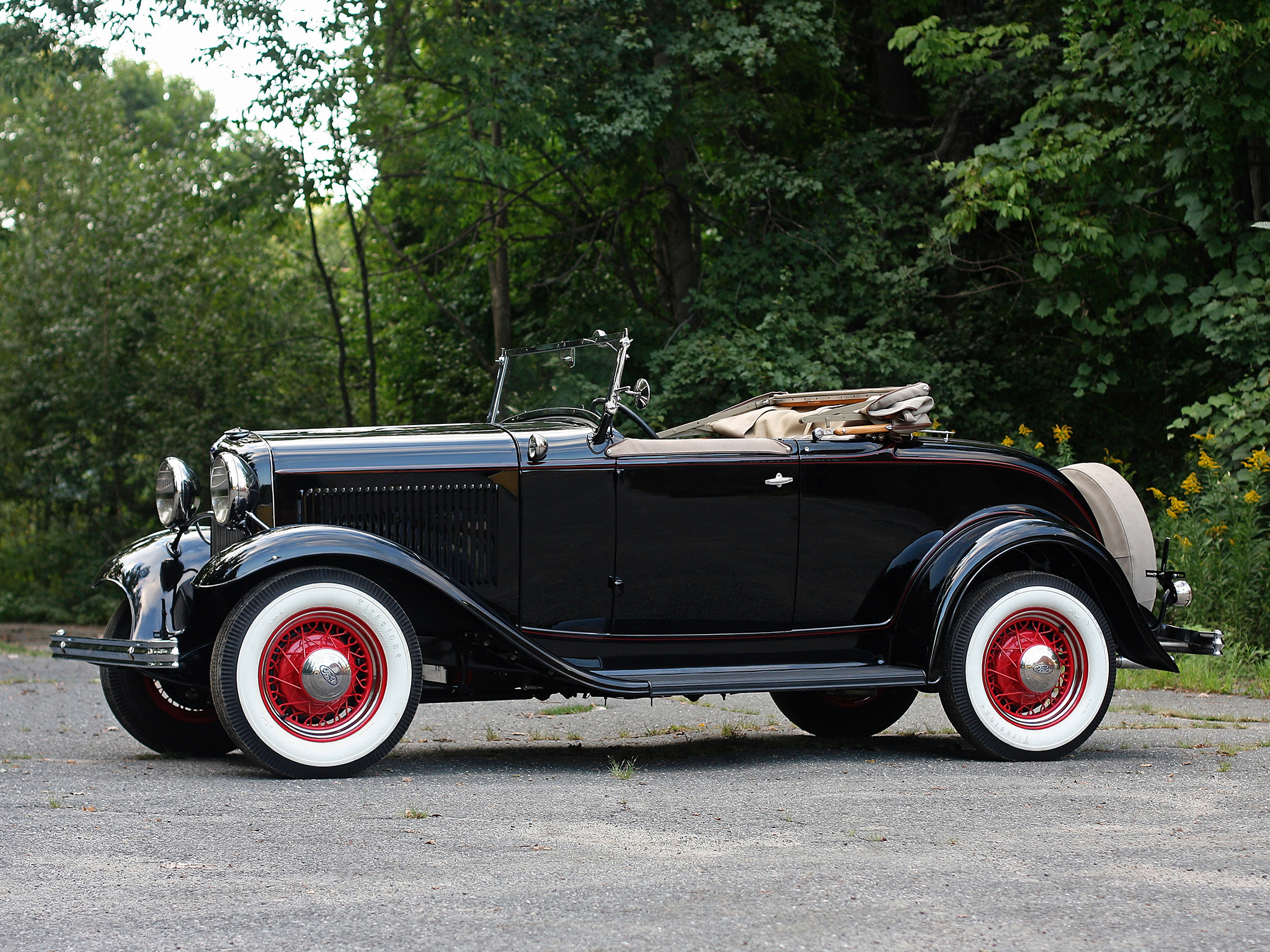 1932, Ford, Model b, Roadster, 4 0, Retro Wallpaper