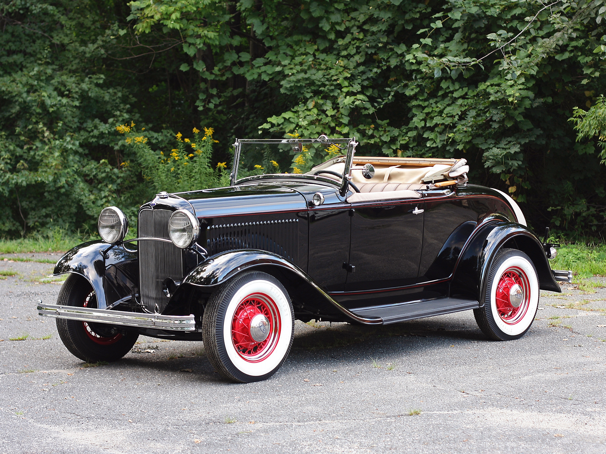 1932, Ford, Model b, Roadster, 4 0, Retro Wallpaper