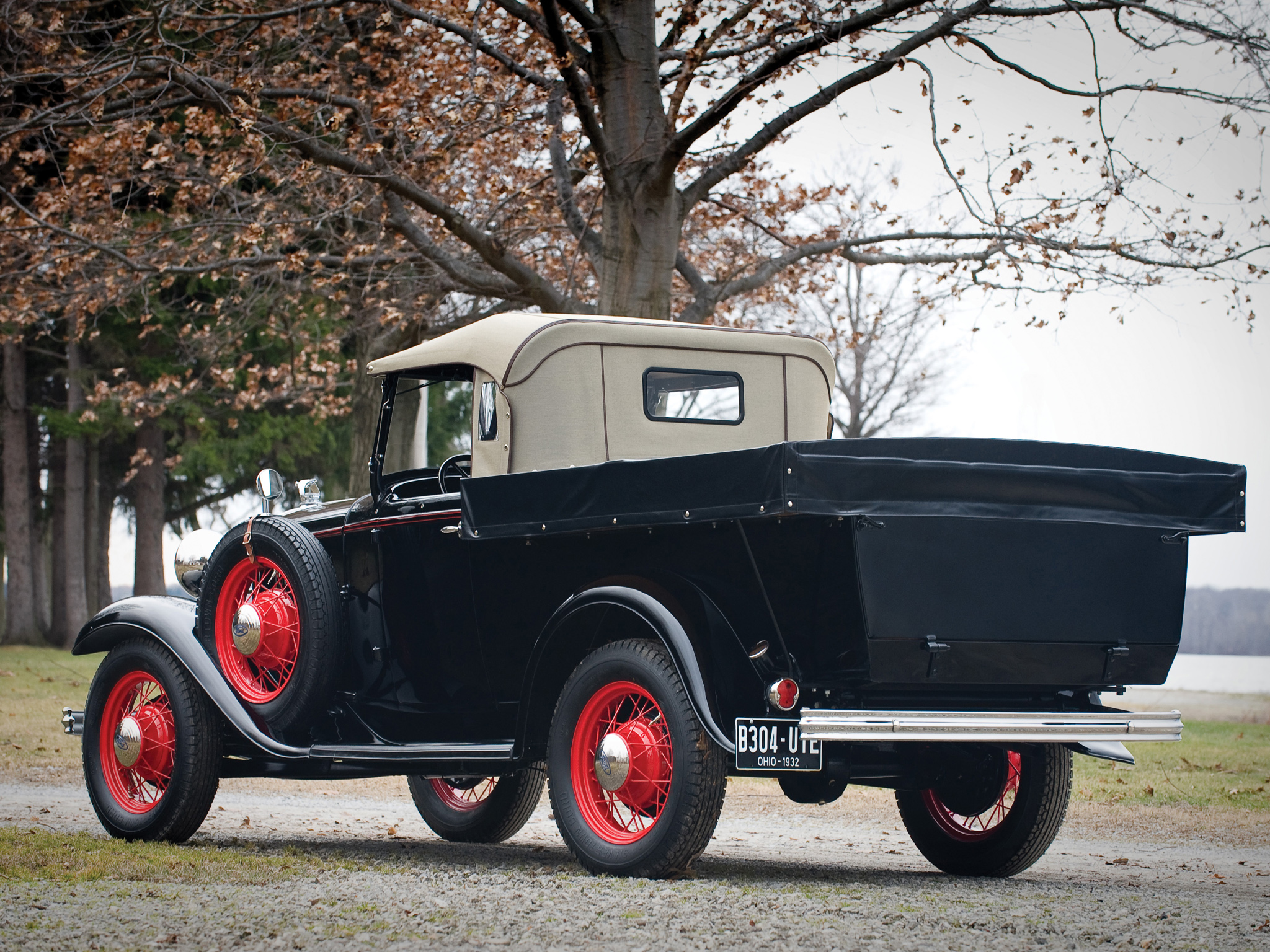 1932, Ford, Model b 304, Ute, Pickup, Retro Wallpaper