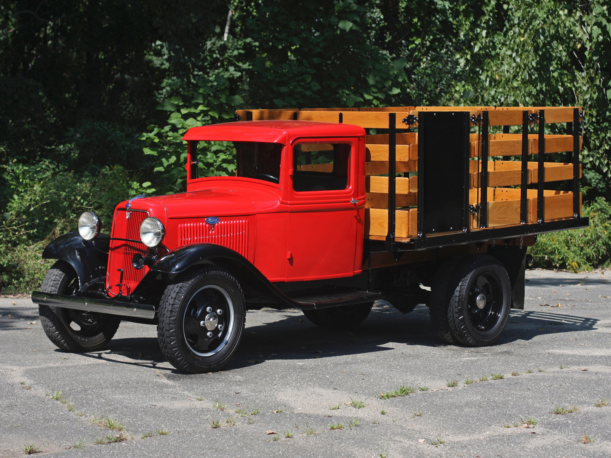 1934, Ford, Model bb, Stake, Truck, Retro Wallpaper