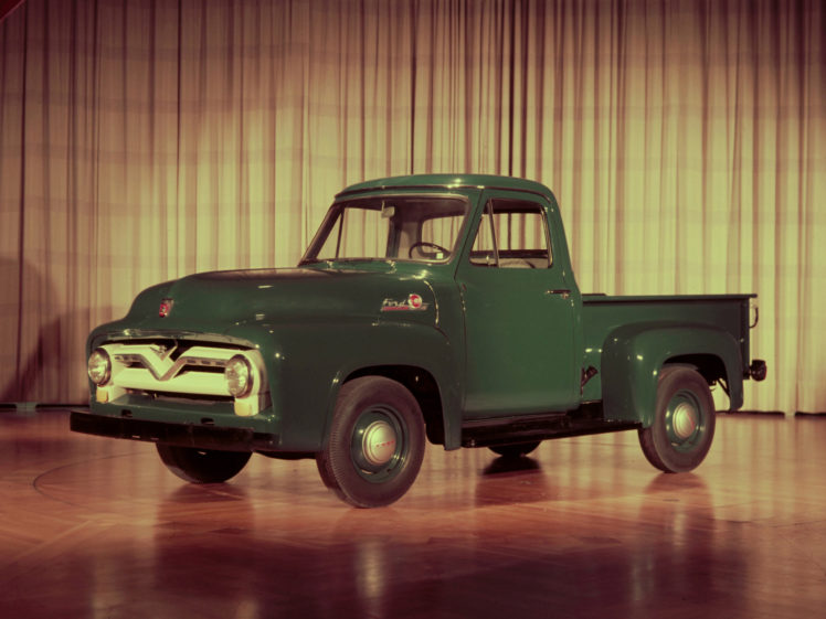 1955, Ford, F 100, Pickup, Retro HD Wallpaper Desktop Background