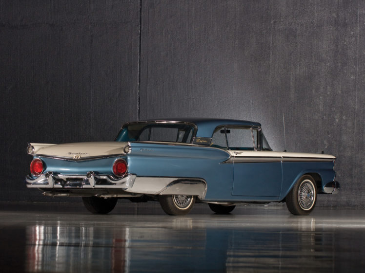 1959, Ford, Galaxie, Skyliner, Retractable, Hardtop, 51a, Retro, Hs HD Wallpaper Desktop Background