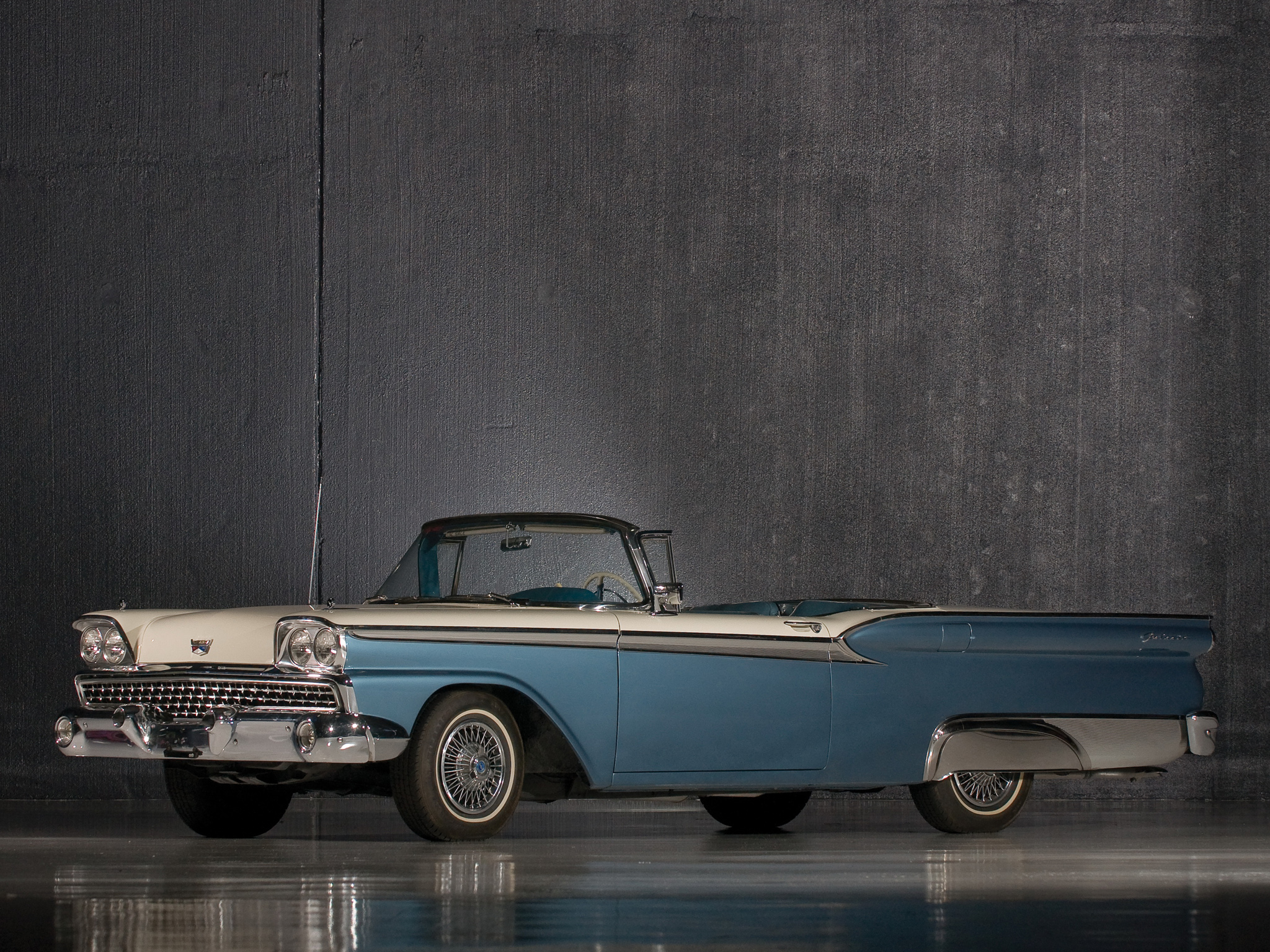 1959, Ford, Galaxie, Skyliner, Retractable, Hardtop, 51a, Retro, Hs Wallpaper