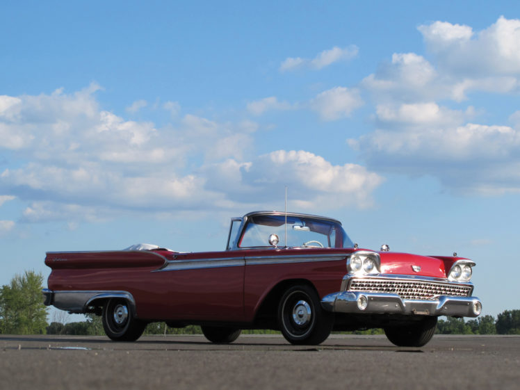 1959, Ford, Galaxie, Sunliner, 76b, Retro, Luxury HD Wallpaper Desktop Background
