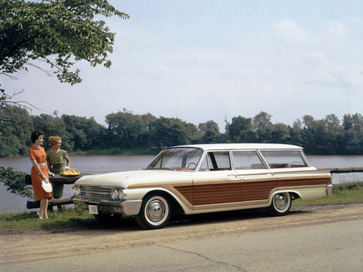 1961, Ford, Galaxie, Country, Squire, Stationwagon, Classic HD Wallpaper Desktop Background