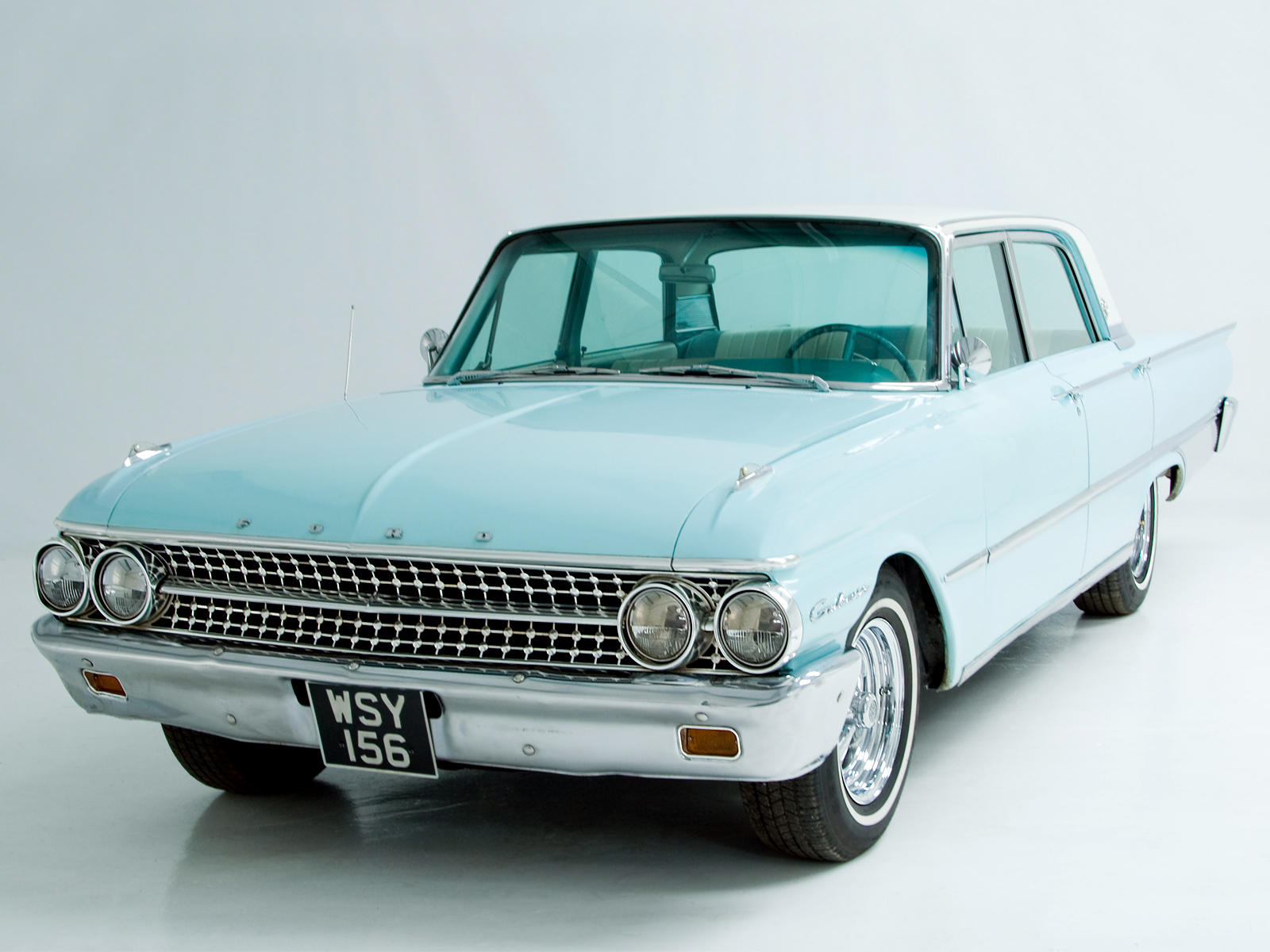 1961, Ford, Galaxie, Sedan, Classic Wallpaper