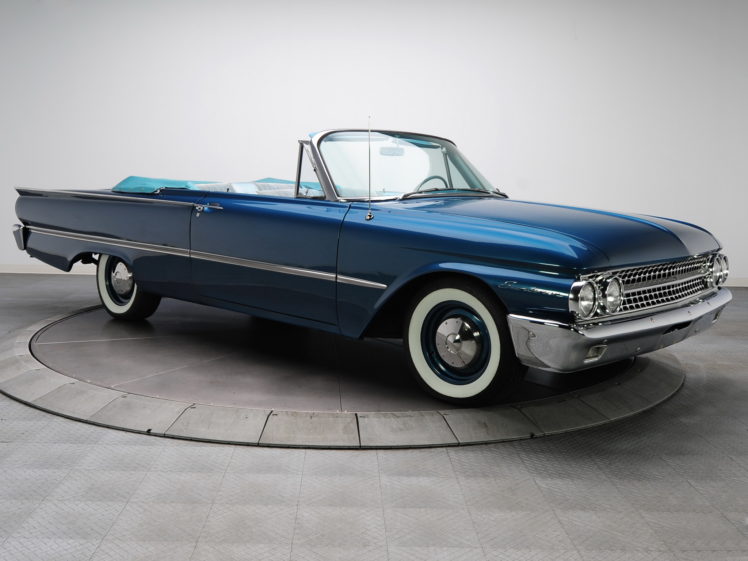 1961, Ford, Galaxie, Sunliner, 390, Classic, Convertible HD Wallpaper Desktop Background