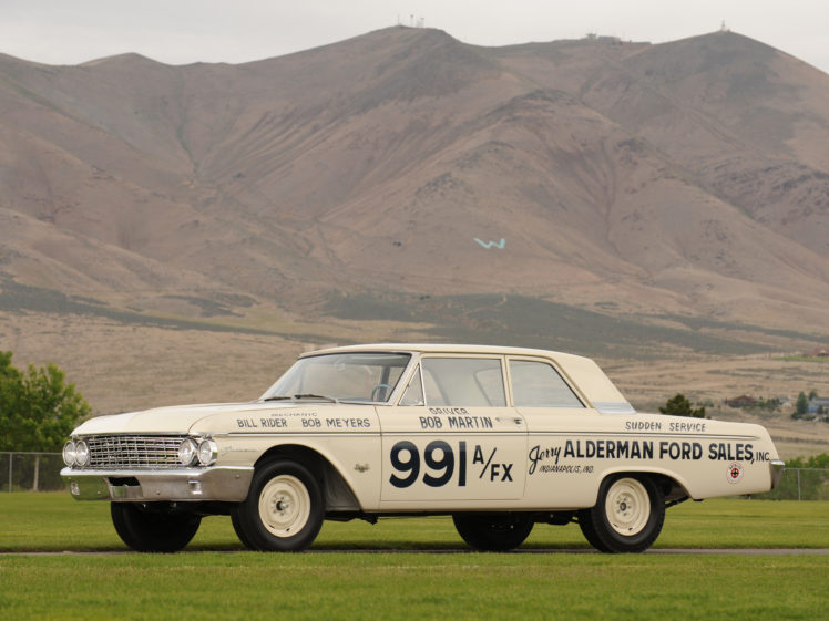 1962, Ford, Galaxie, 406, Lightweight, Muscle, Classic, Race, Racing HD Wallpaper Desktop Background