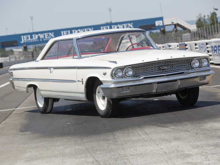 1963, Ford, Galaxie, 500, Factory, Lightweight, Drag, Racing, Race, Muscle, Classic HD Wallpaper Desktop Background