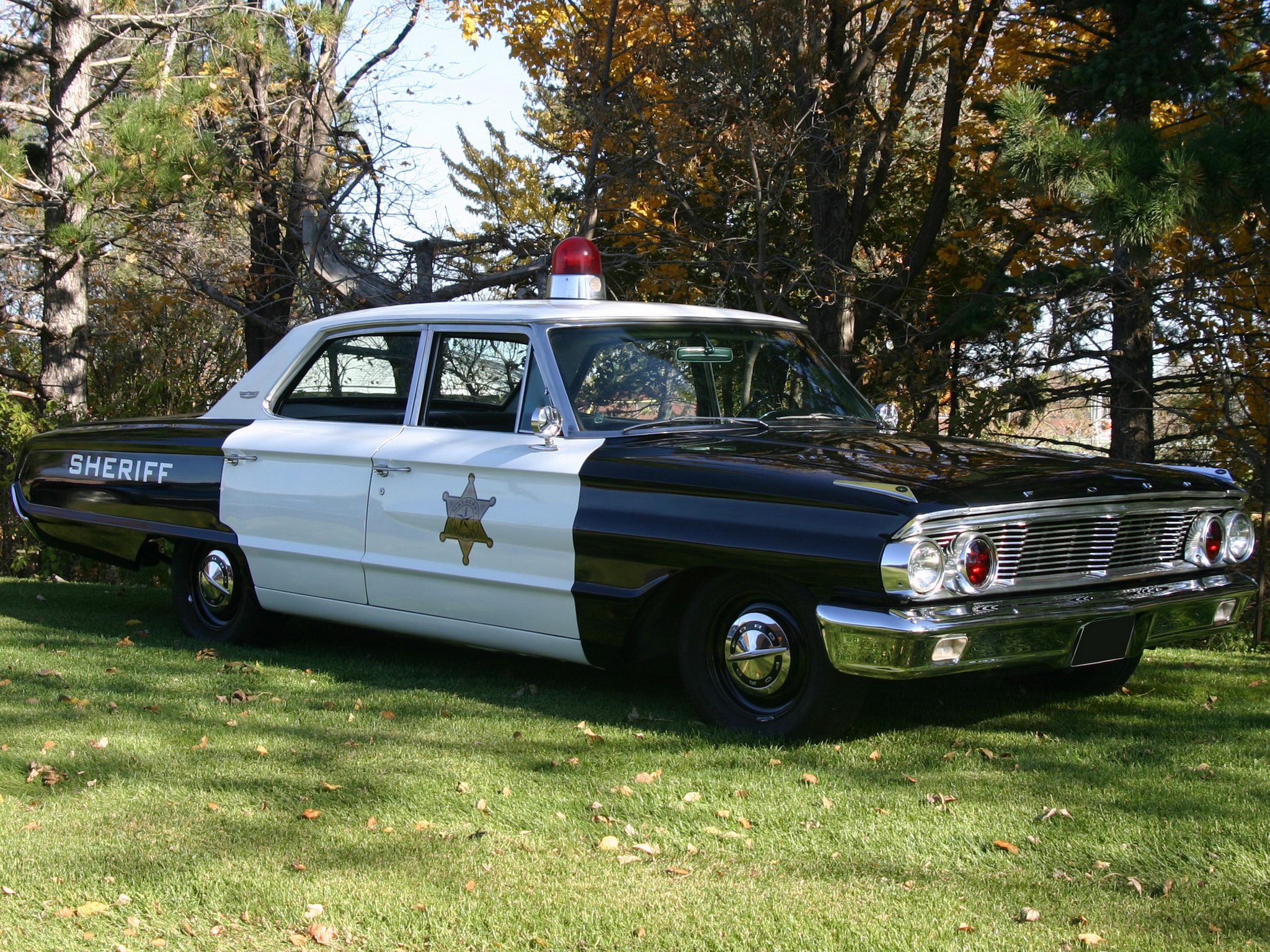1964, Ford, Galaxie, 500, 4 door, Sedan, Police, Classic Wallpaper