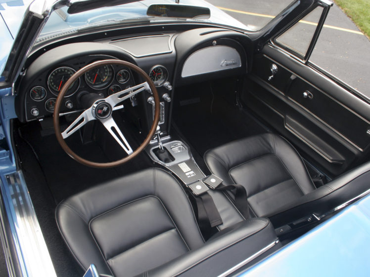 1965, Chevrolet, Corvette, Sting, Ray, L78, 396, Convertible, C 2, Supercar, Muscle, Classic, Interior HD Wallpaper Desktop Background