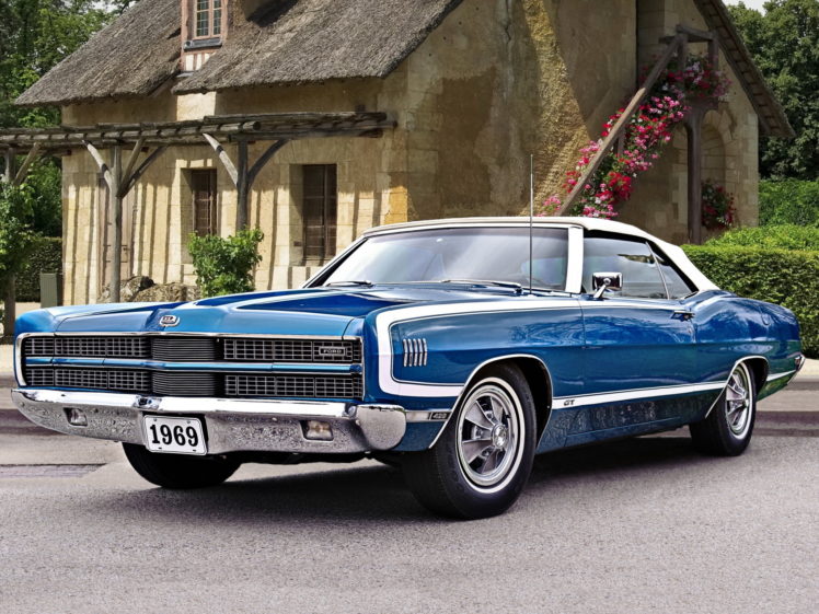 1969, Ford, Galaxie, 500, X l, G t, 429, Convertible, Classic, Muscle HD Wallpaper Desktop Background