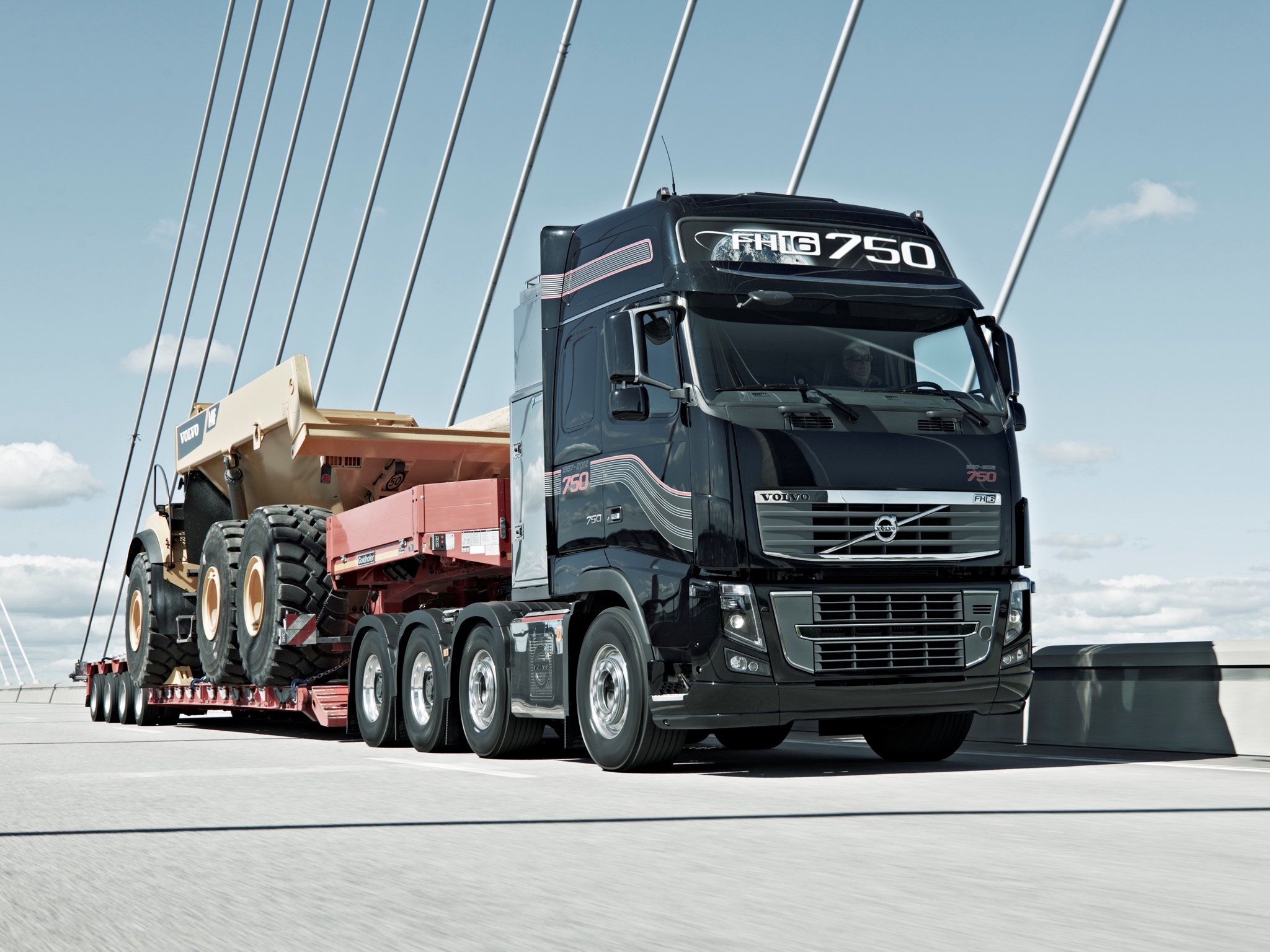 2011, Volvo, Fh16, 750, 8x4, Tractor, Semi, Rig, Fg Wallpaper
