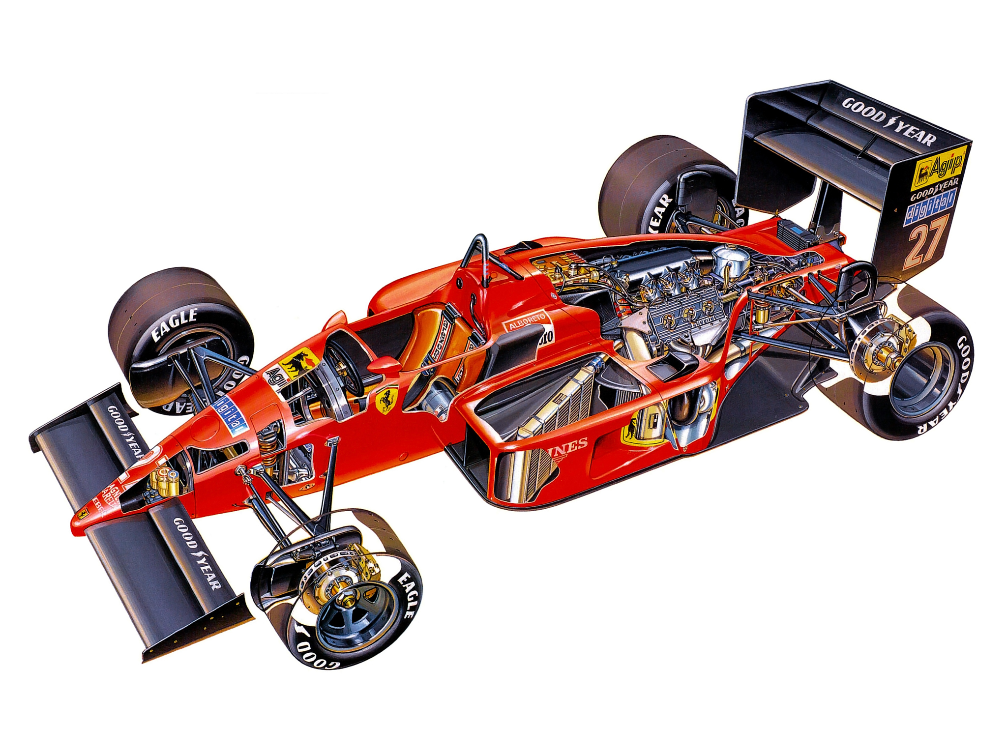 1987, Ferrari, F187, Formula, One, F 1, Race, Racing Wallpaper