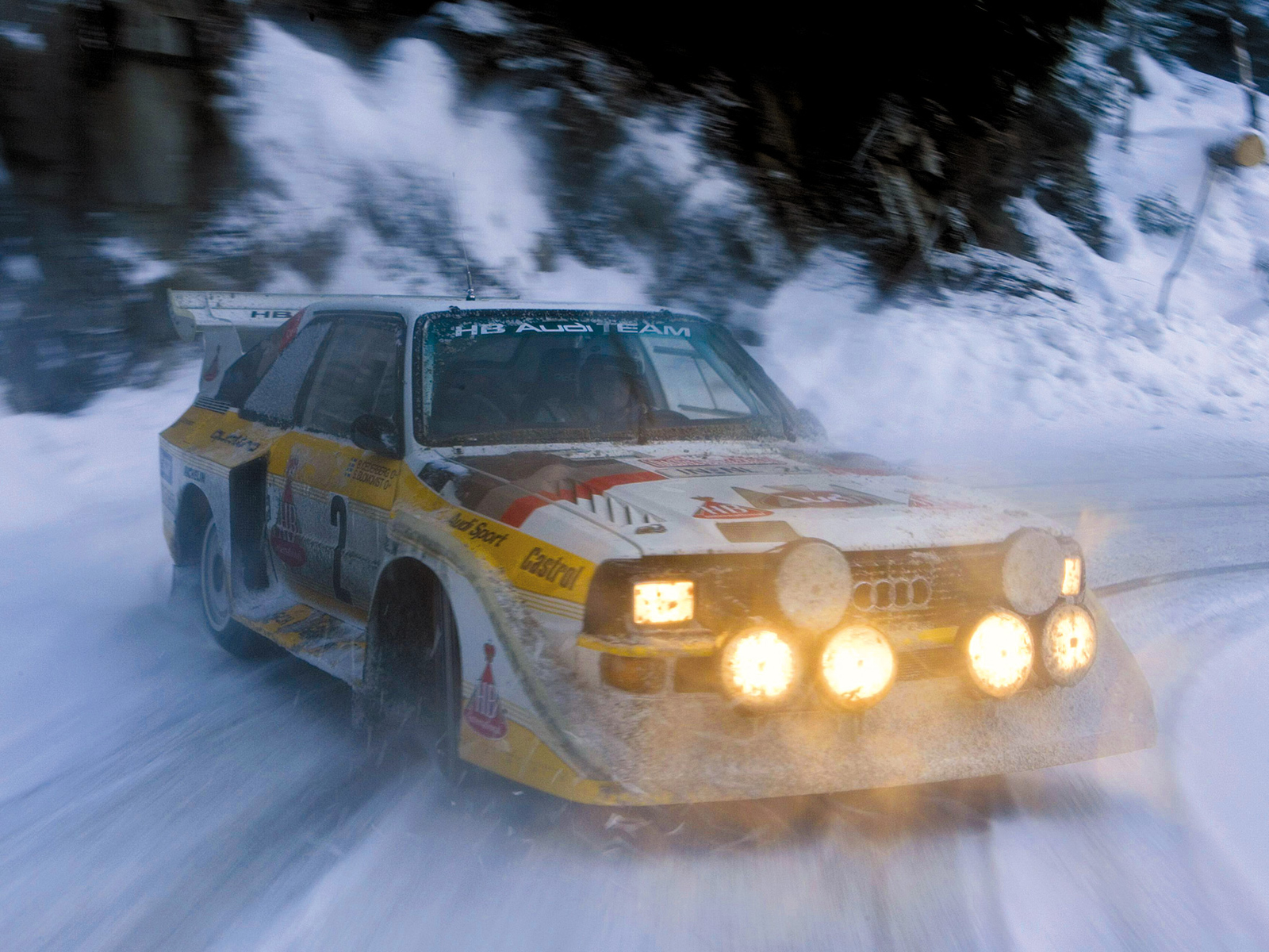 1985, Audi, Sport, Quattro, S 1, Group b, Rally, Race, Racing, Winter, Snow Wallpaper