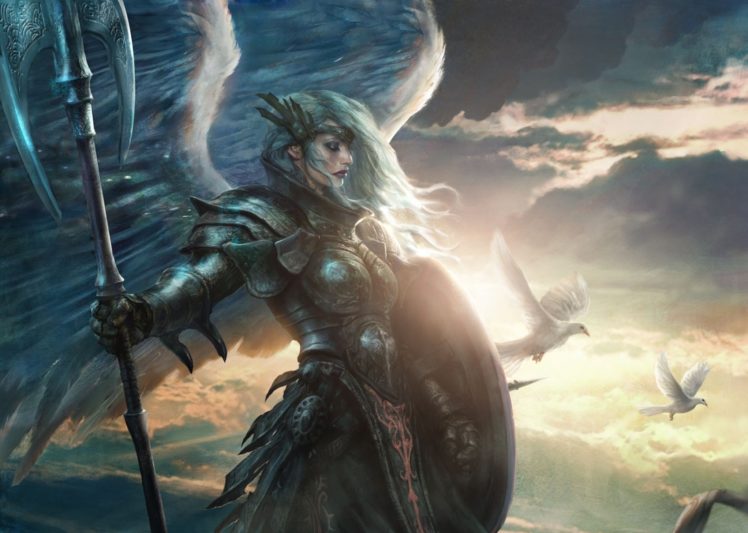 girl, Angel, Arms, Wings, Art, Warrior HD Wallpaper Desktop Background