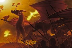 dragons, Phoenix, Fantasy, Art