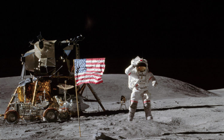 moon, Astronaut, Lem, Apollo, Us, Flag HD Wallpaper Desktop Background