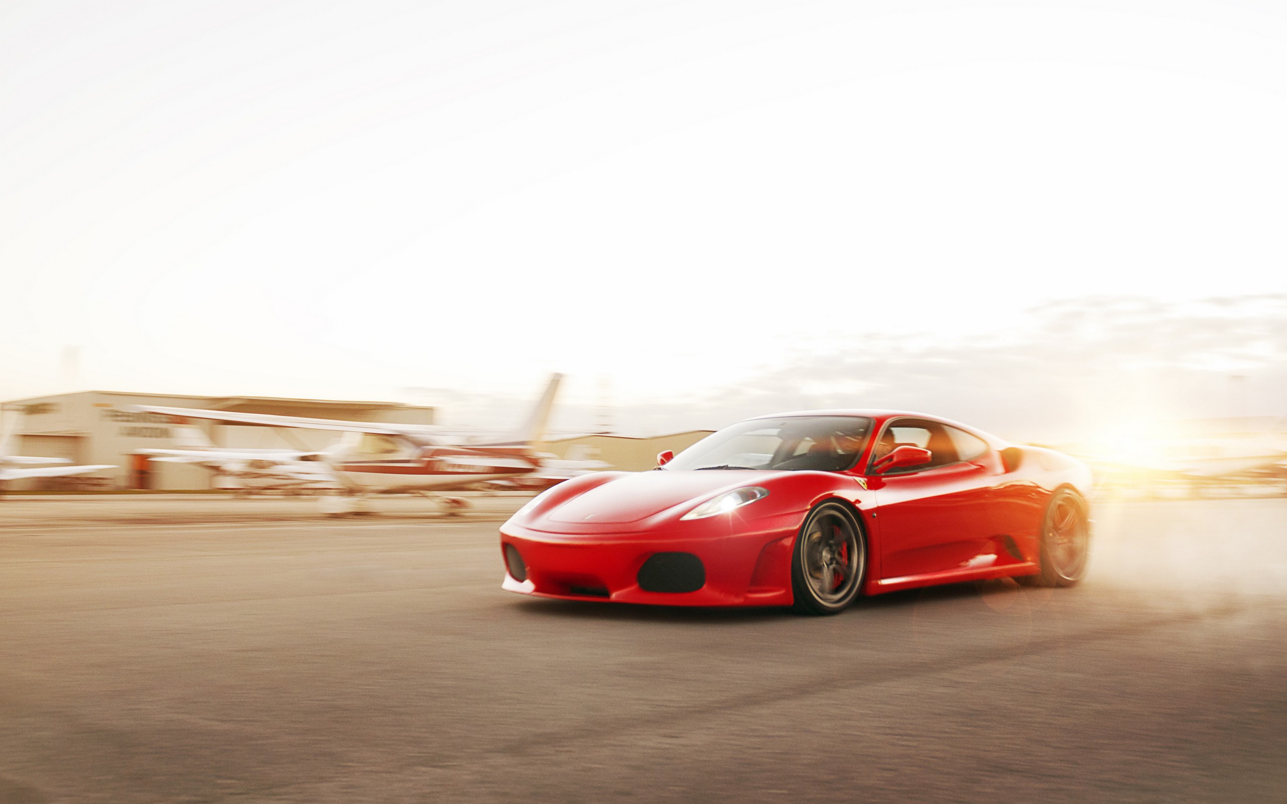 cars, Airports, Red, Cars, Ferrari, F430 Wallpaper