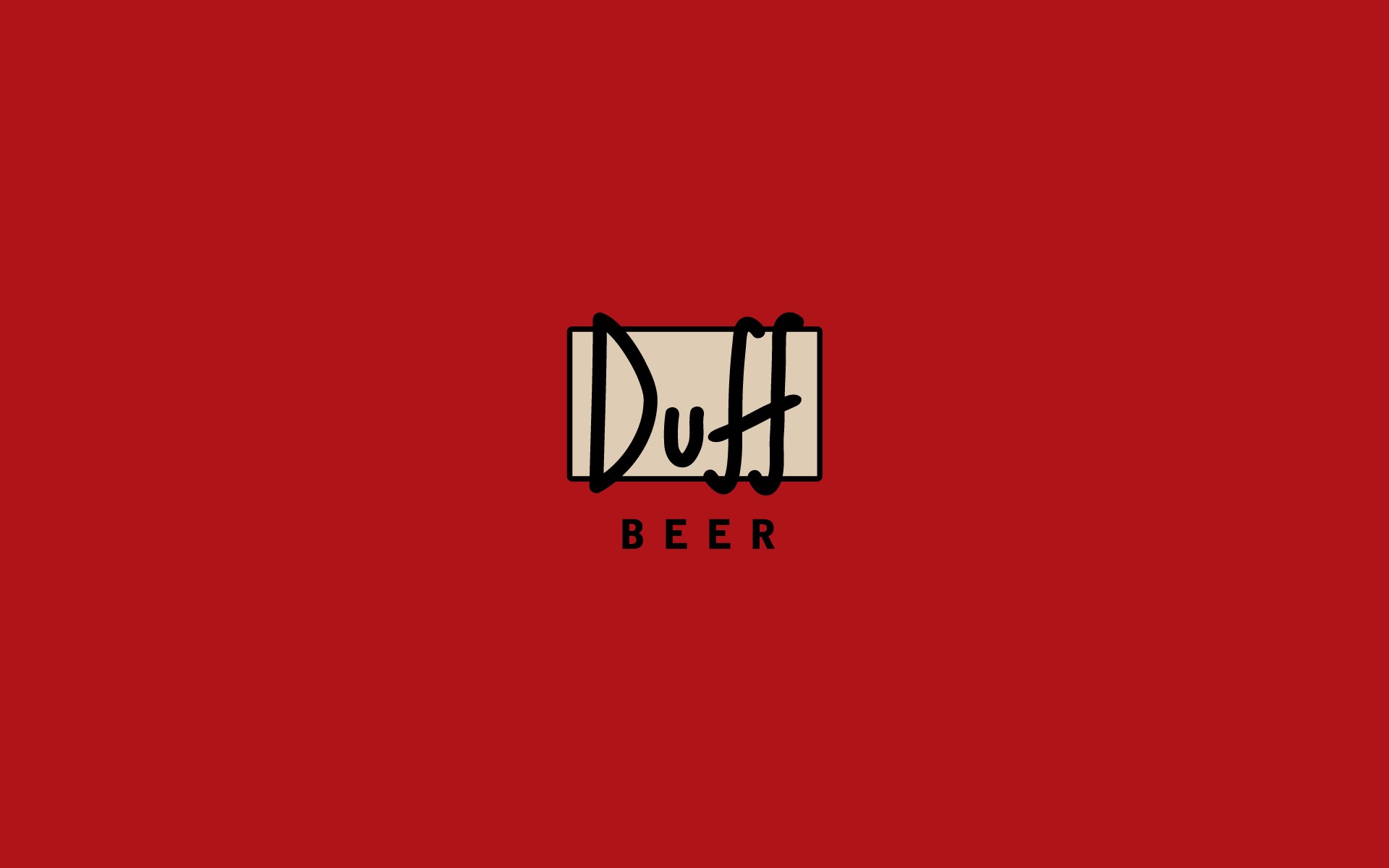 minimalistic, Red, The, Simpsons, Duff, Beer Wallpaper