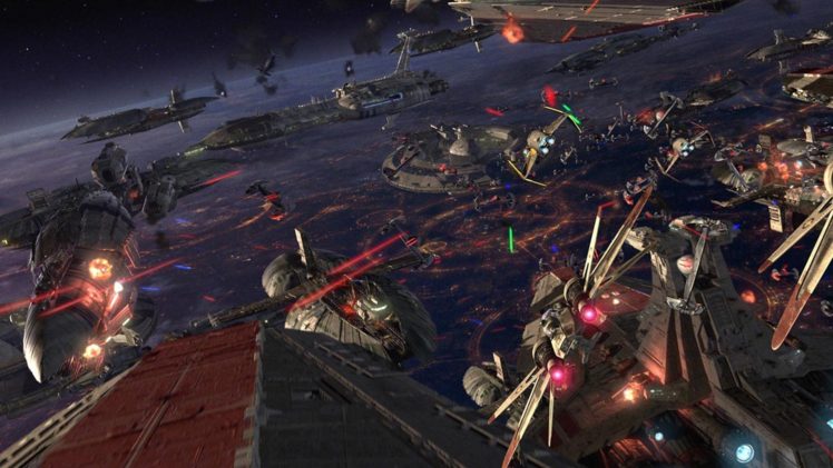 star, Wars, Episode, Iii, Revenge, Of, The, Sith, Sci fi, Battle, Spaceship, Space HD Wallpaper Desktop Background