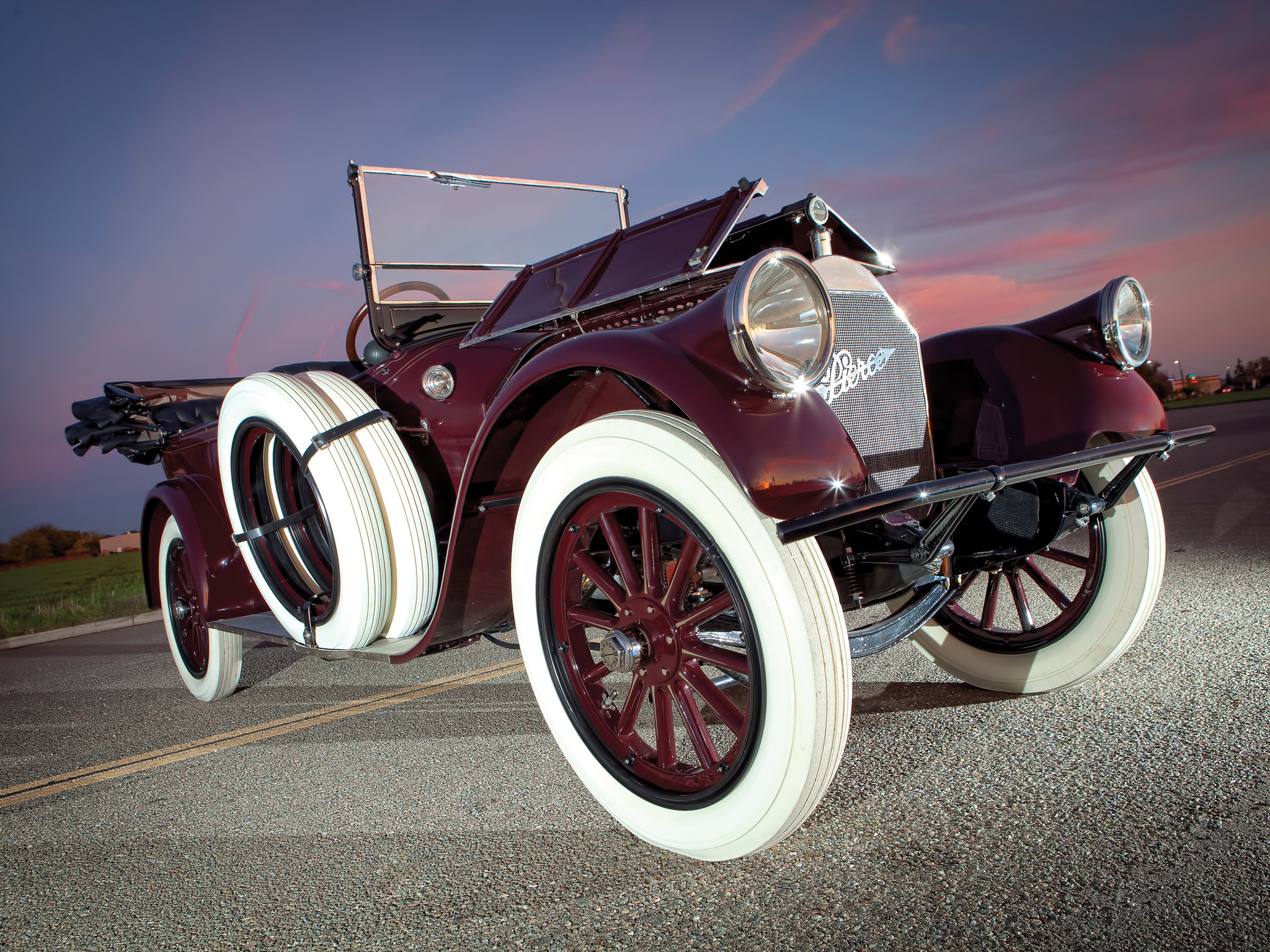 1916, Pierce, Arrow, Model 48, 7 passenger, Touring, Series 4, Retro, Wheel Wallpaper