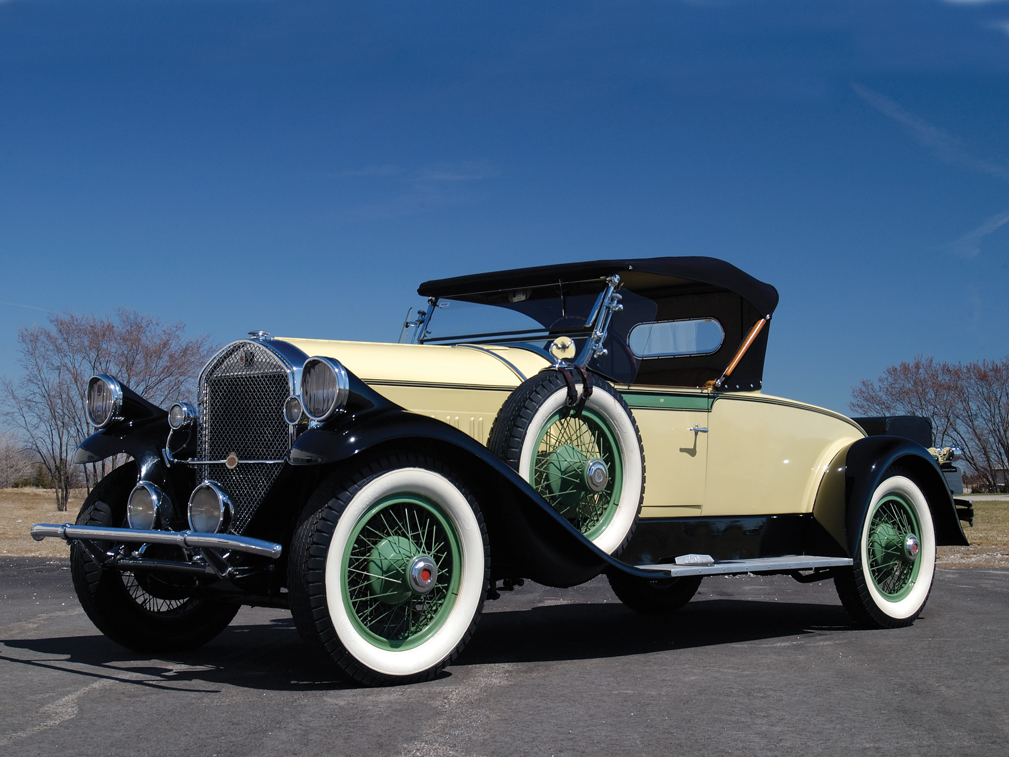 1928, Pierce, Arrow, Model 81, Rumbleseat, Roadster, Retro Wallpaper