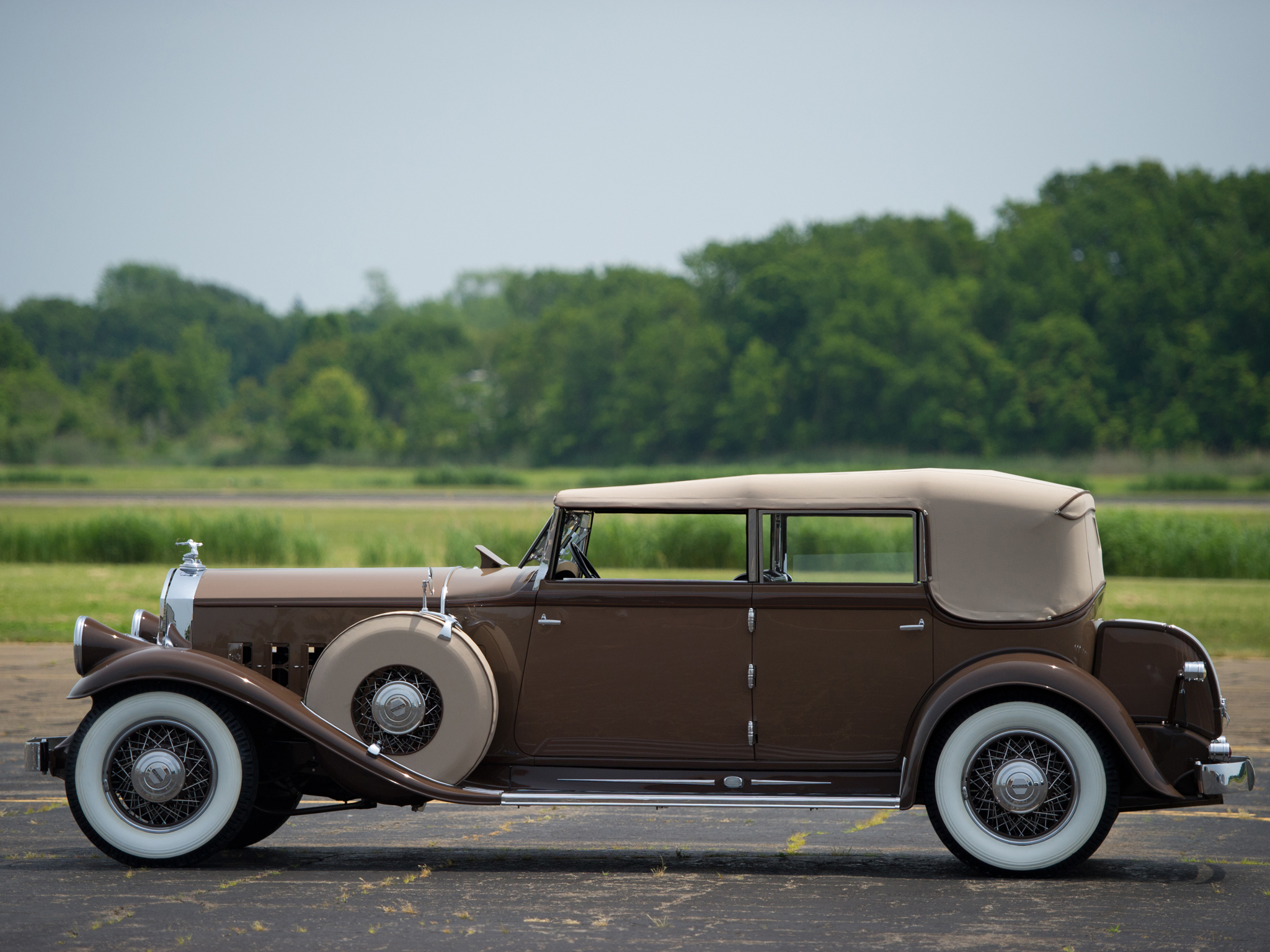 1932, Pierce, Arrow, Model 54, Convertible, Sedan, Retro, Luxury Wallpaper