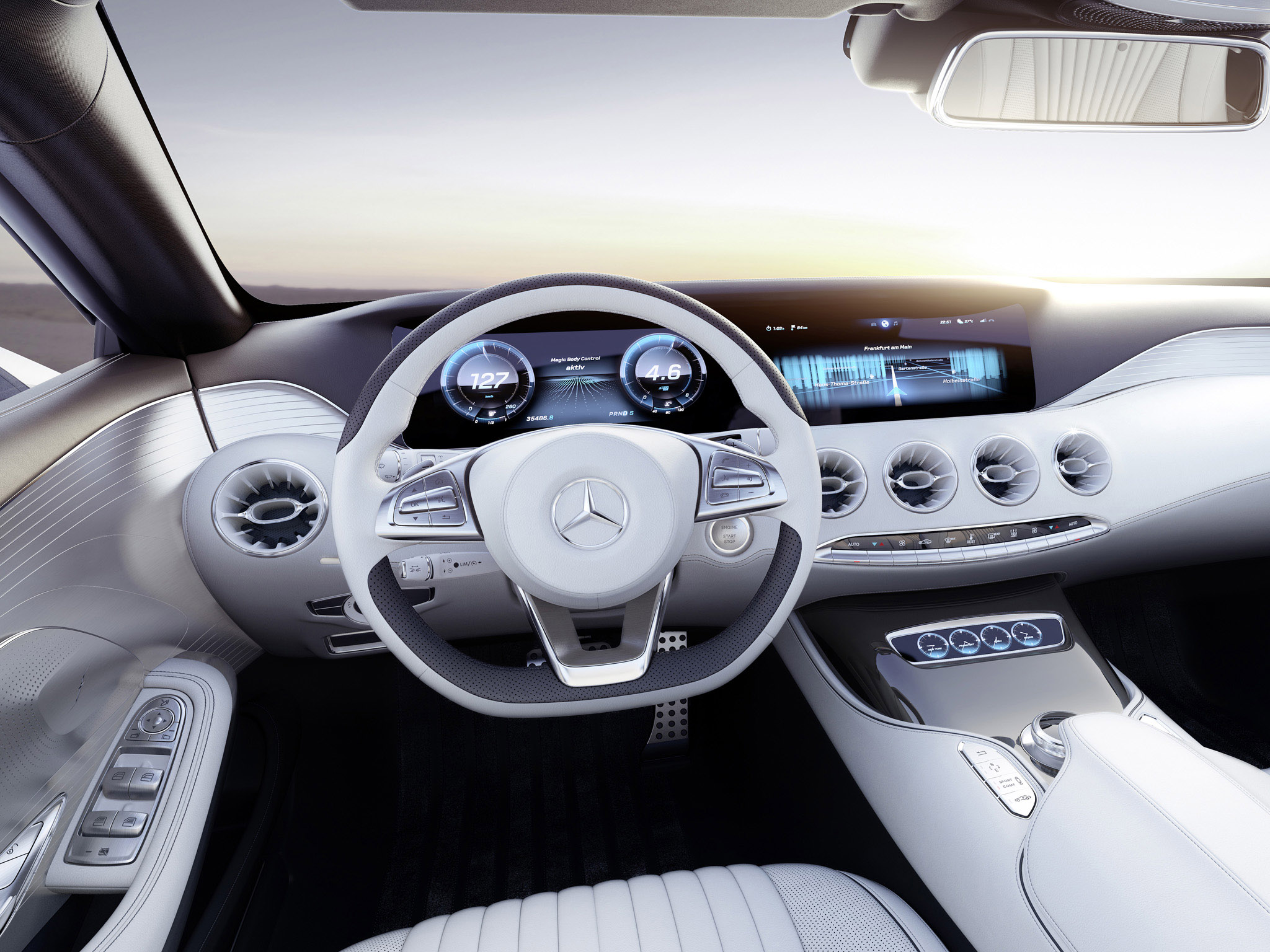 2013, Mercedes, Benz, S class, Coupe, Concept, Interior Wallpaper