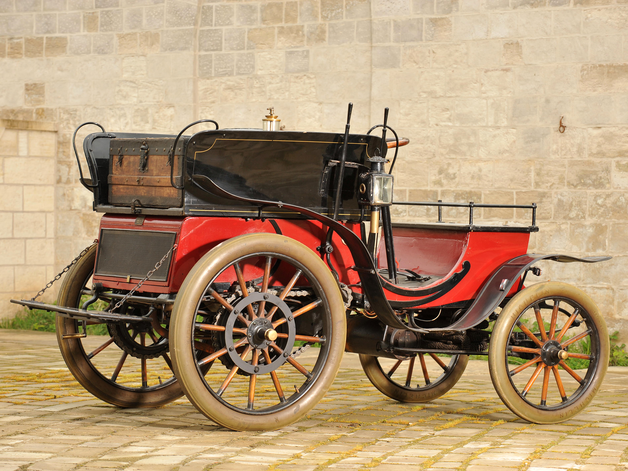 1901, Stirling, 5 hp, Dos a dos, Light, Dog, Cart, Retro Wallpaper