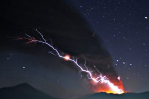 nature, Stars, Volcanoes, Lava, Lightning, Skyscapes, Eruption, Magma