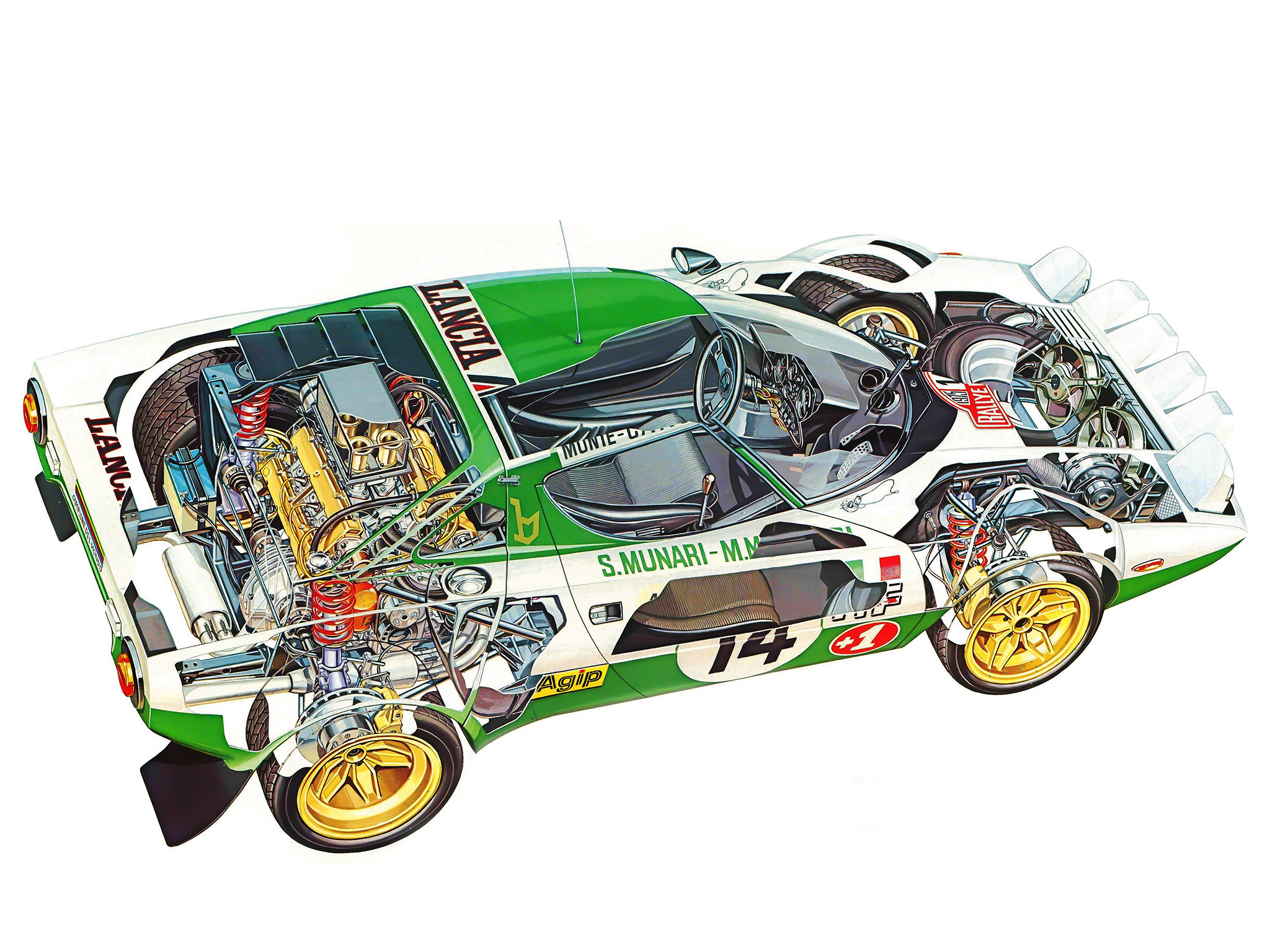 1972, Lancia, Stratos, Group 4, Race, Racing, Interior, Engine Wallpaper