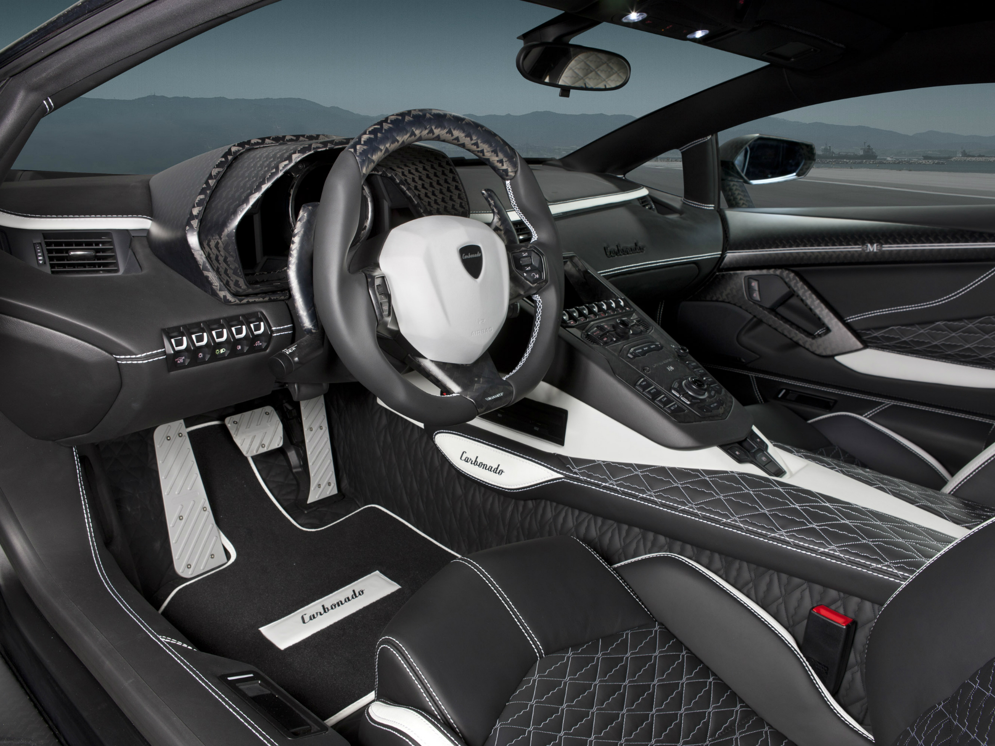 2012, Mansory, Lamborghini, Aventador, Lp700 4, Carbonado, Lb834, Supercar, Interior Wallpaper
