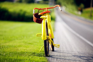 bike, Yellow, Vintage