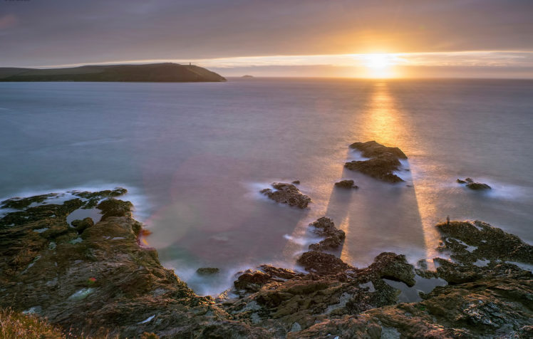 landscape, Coast, Rocks, Stones, Sunrise, Sun HD Wallpaper Desktop Background
