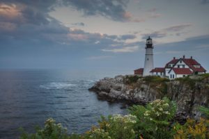 lighthouse, Cape, Elizabeth, Sea, Landscape