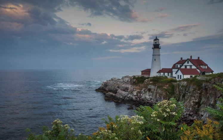 lighthouse, Cape, Elizabeth, Sea, Landscape HD Wallpaper Desktop Background