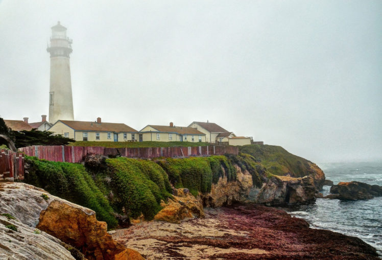 sea, Beach, Lighthouse, Buildings, Landscape HD Wallpaper Desktop Background