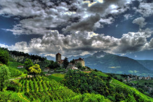 italy, Castle, Mountains, Panorama, Landscape, Village