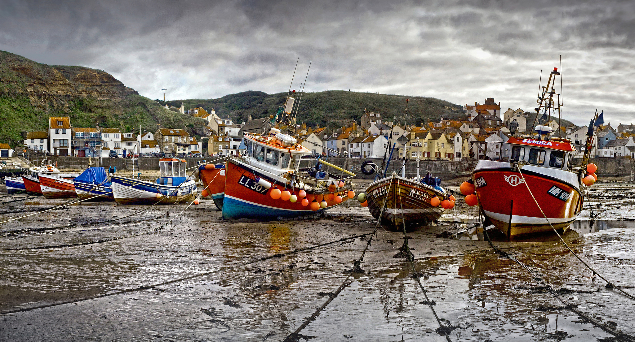 notrh, Yorkshire, Uk, County, Fishing, Vessels Wallpaper