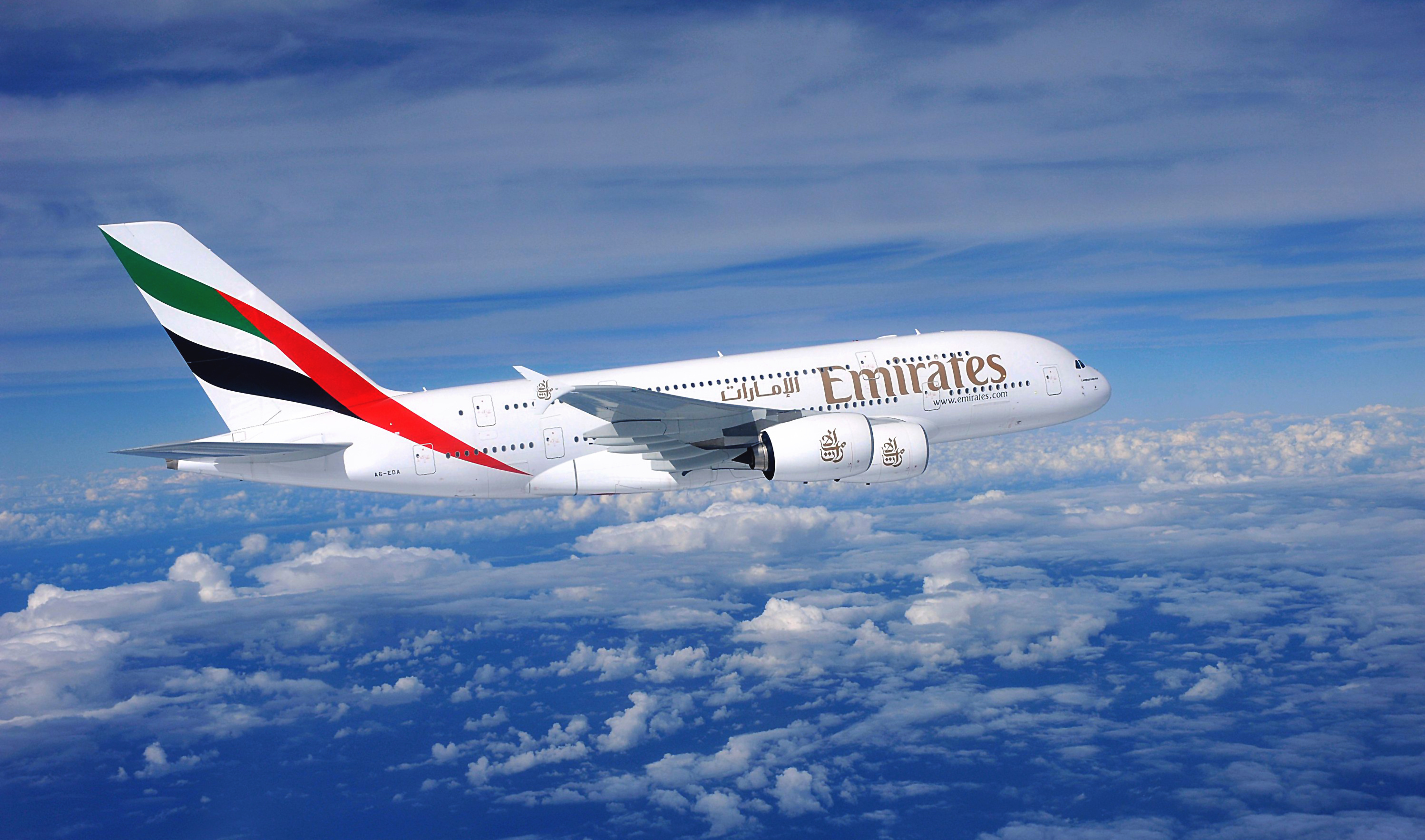emirates, Airline, Plane, Airbus, Airliner, A380 Wallpaper